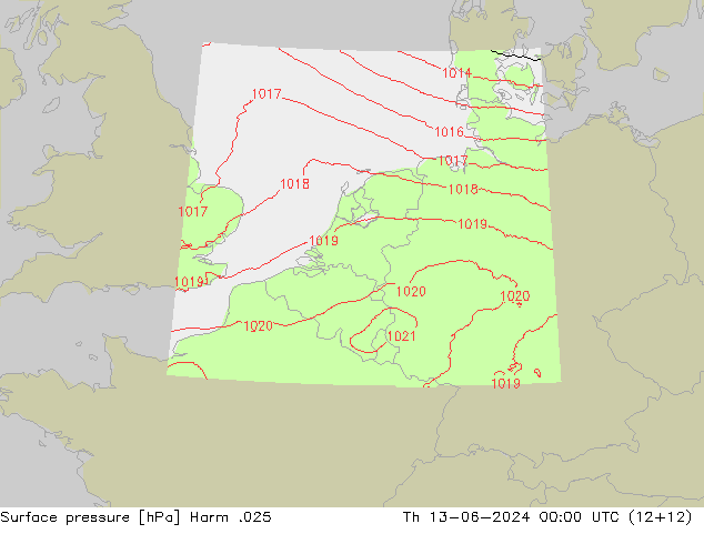 Yer basıncı Harm .025 Per 13.06.2024 00 UTC