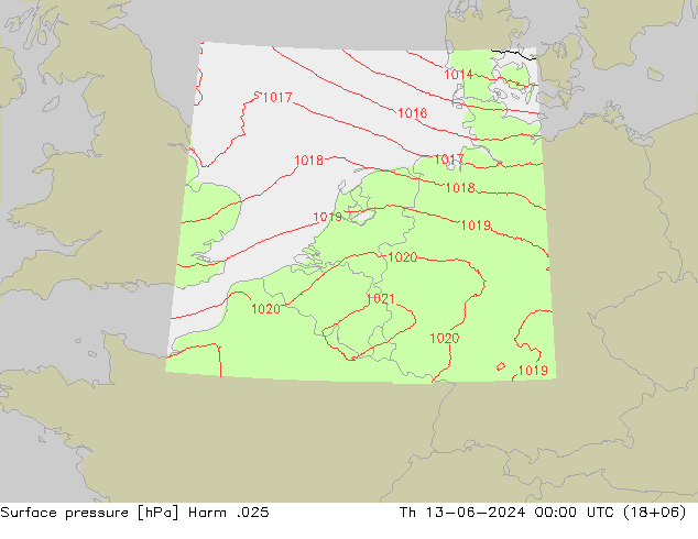 Pressione al suolo Harm .025 gio 13.06.2024 00 UTC