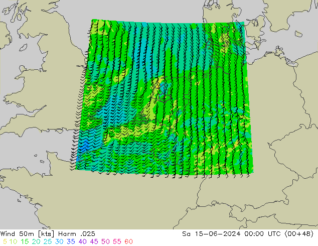 wiatr 50 m Harm .025 so. 15.06.2024 00 UTC