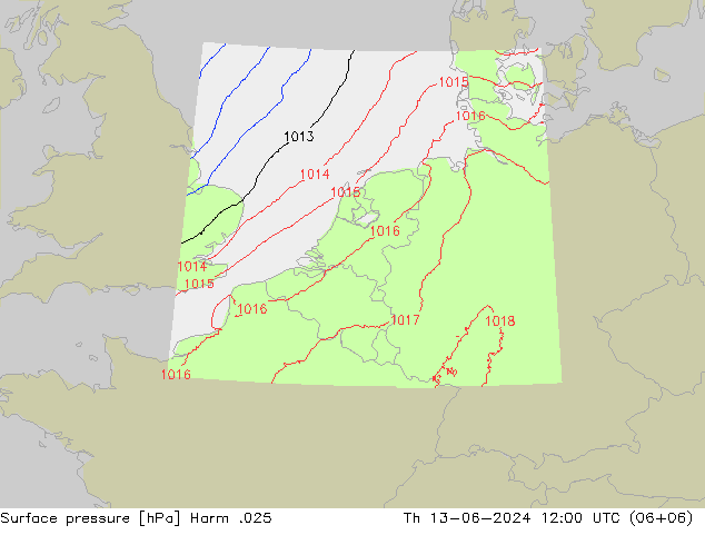 Luchtdruk (Grond) Harm .025 do 13.06.2024 12 UTC