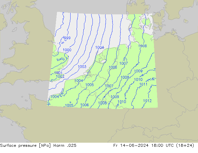 Pressione al suolo Harm .025 ven 14.06.2024 18 UTC