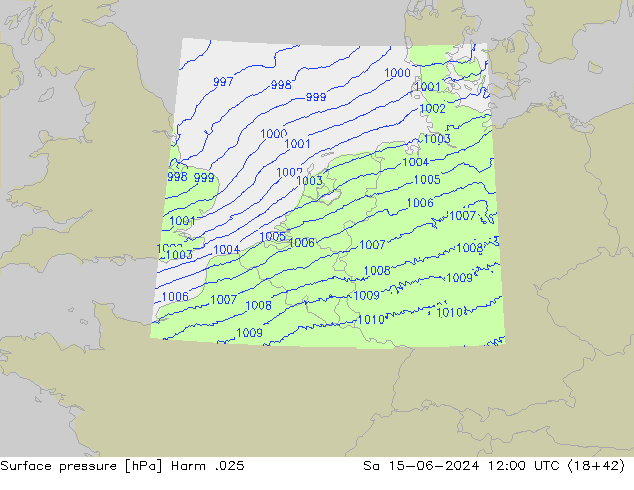 приземное давление Harm .025 сб 15.06.2024 12 UTC