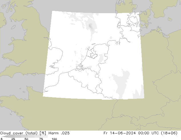 nuvens (total) Harm .025 Sex 14.06.2024 00 UTC