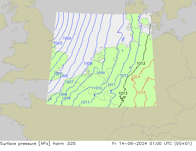 Luchtdruk (Grond) Harm .025 vr 14.06.2024 01 UTC