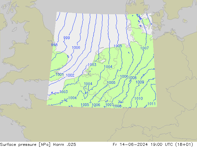 Surface pressure Harm .025 Fr 14.06.2024 19 UTC