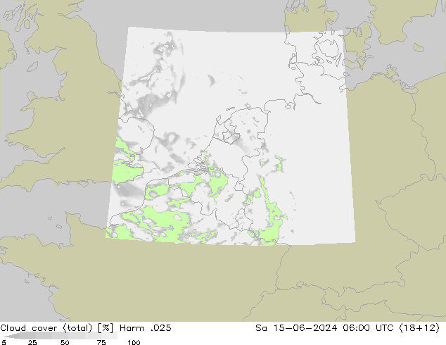 Nuages (total) Harm .025 sam 15.06.2024 06 UTC