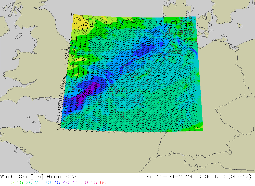Wind 50 m Harm .025 za 15.06.2024 12 UTC
