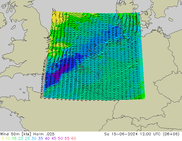 Wind 50 m Harm .025 za 15.06.2024 12 UTC