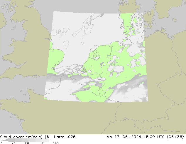 Cloud cover (middle) Harm .025 Mo 17.06.2024 18 UTC