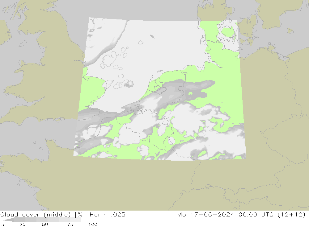 Cloud cover (middle) Harm .025 Mo 17.06.2024 00 UTC