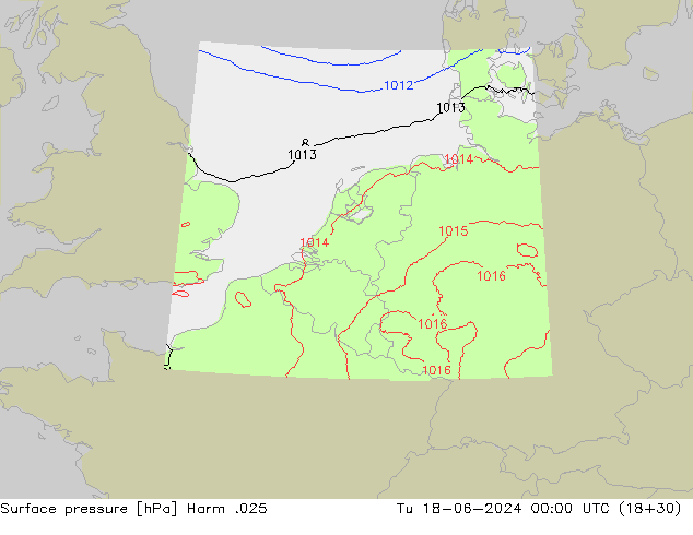 Luchtdruk (Grond) Harm .025 di 18.06.2024 00 UTC