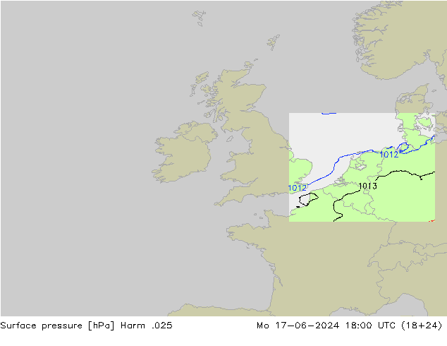 приземное давление Harm .025 пн 17.06.2024 18 UTC