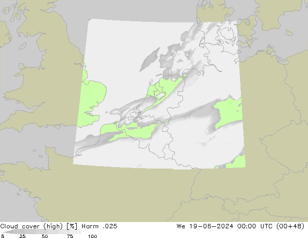 Wolken (hohe) Harm .025 Mi 19.06.2024 00 UTC