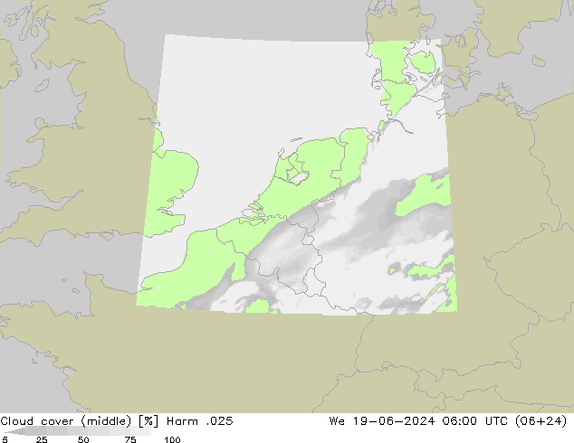 zachmurzenie (środk.) Harm .025 śro. 19.06.2024 06 UTC