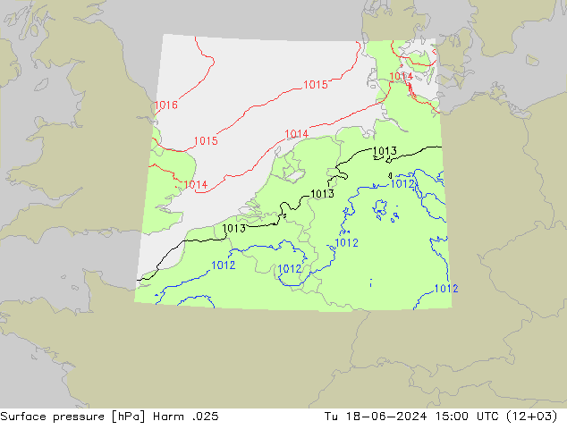 Presión superficial Harm .025 mar 18.06.2024 15 UTC