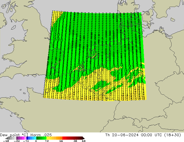 Taupunkt Harm .025 Do 20.06.2024 00 UTC