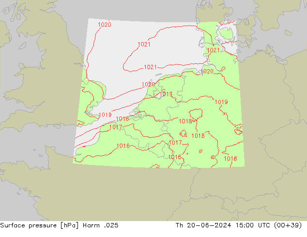 приземное давление Harm .025 чт 20.06.2024 15 UTC