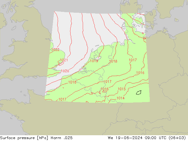 Luchtdruk (Grond) Harm .025 wo 19.06.2024 09 UTC