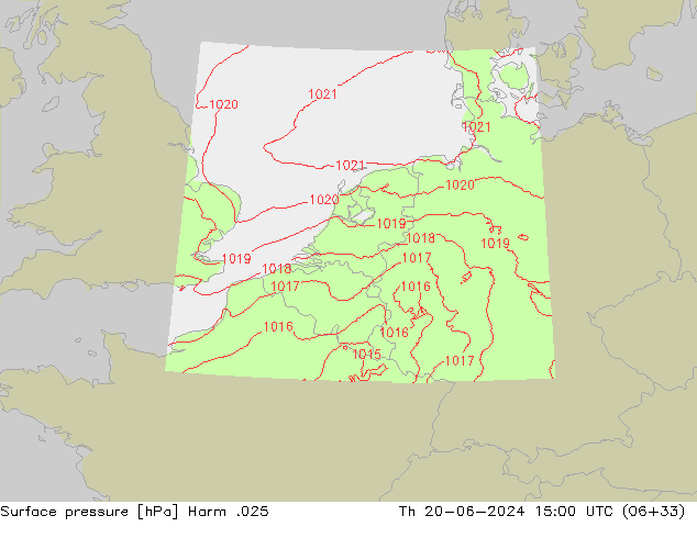 приземное давление Harm .025 чт 20.06.2024 15 UTC