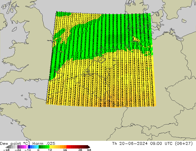 Dew point Harm .025 Th 20.06.2024 09 UTC