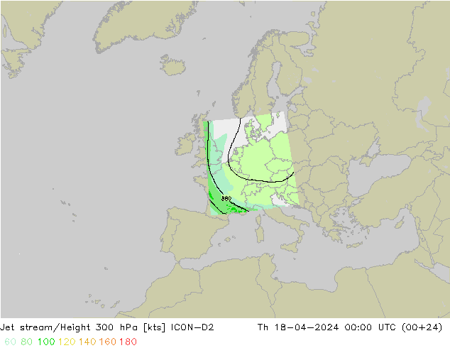 Jet Akımları ICON-D2 Per 18.04.2024 00 UTC