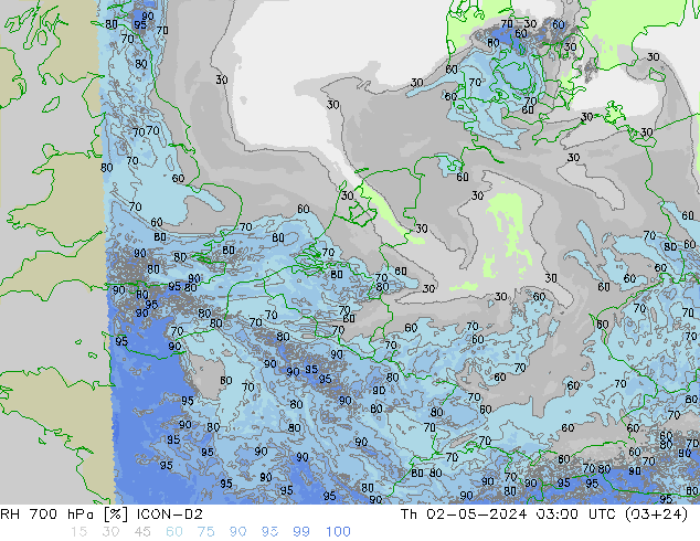 700 hPa Nispi Nem ICON-D2 Per 02.05.2024 03 UTC