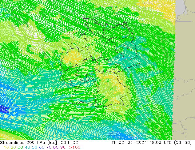  300 hPa ICON-D2  02.05.2024 18 UTC