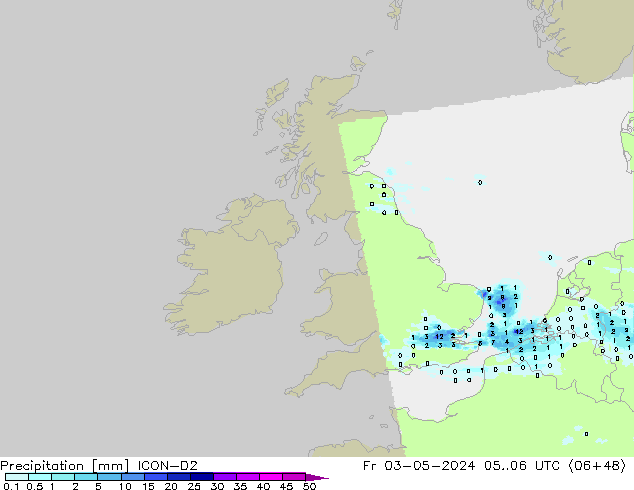 precipitação ICON-D2 Sex 03.05.2024 06 UTC
