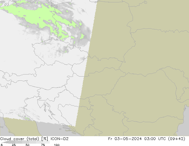 облака (сумма) ICON-D2 пт 03.05.2024 03 UTC