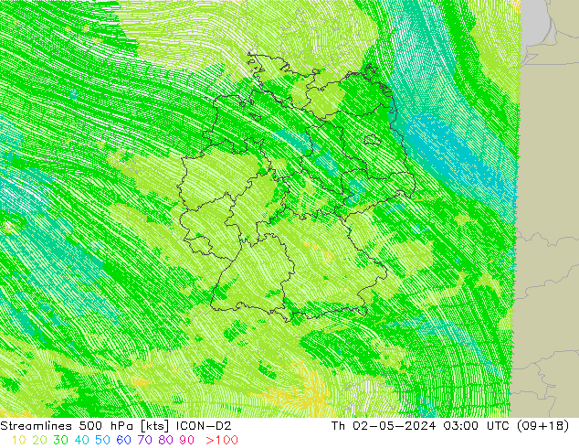 Rüzgar 500 hPa ICON-D2 Per 02.05.2024 03 UTC