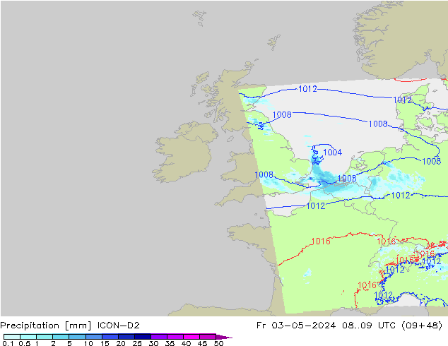 precipitação ICON-D2 Sex 03.05.2024 09 UTC