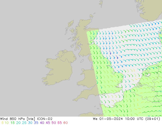  850 hPa ICON-D2  01.05.2024 10 UTC