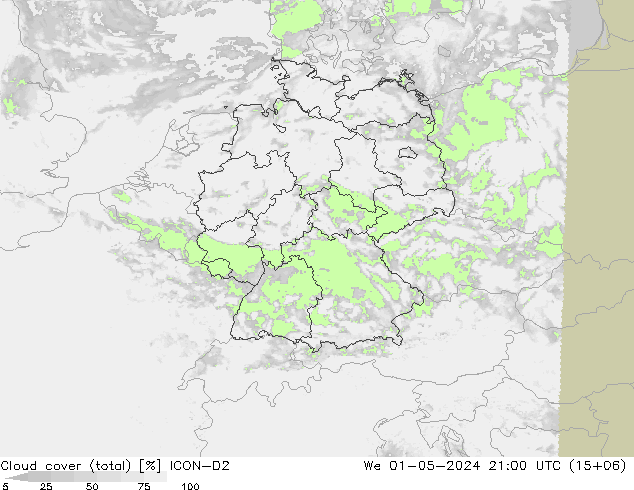 облака (сумма) ICON-D2 ср 01.05.2024 21 UTC