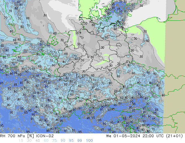 RV 700 hPa ICON-D2 wo 01.05.2024 22 UTC