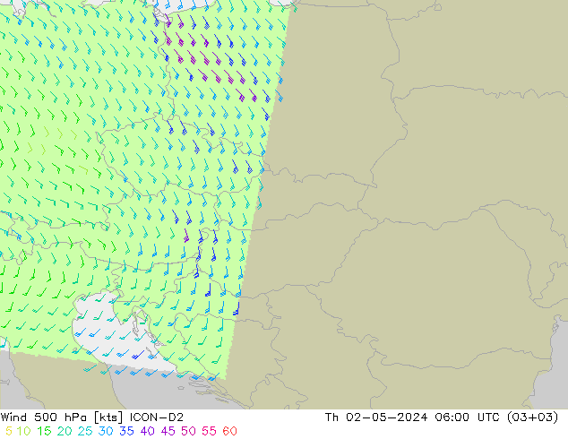  500 hPa ICON-D2  02.05.2024 06 UTC