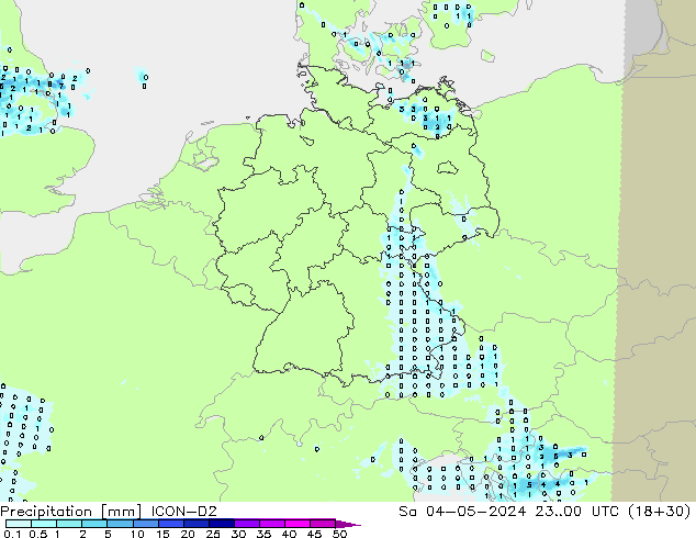 Precipitation ICON-D2 Sa 04.05.2024 00 UTC