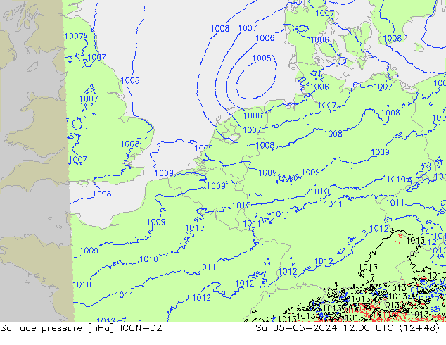 ciśnienie ICON-D2 nie. 05.05.2024 12 UTC