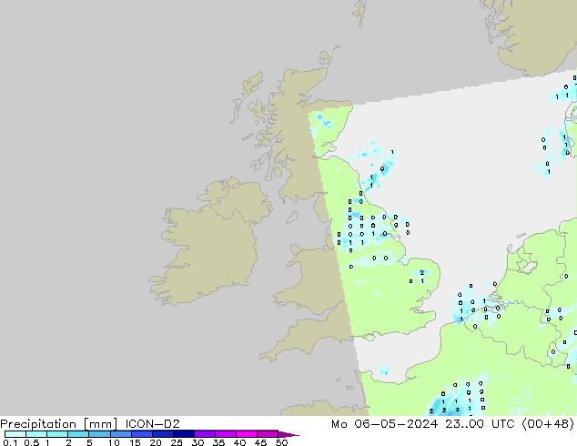 precipitação ICON-D2 Seg 06.05.2024 00 UTC