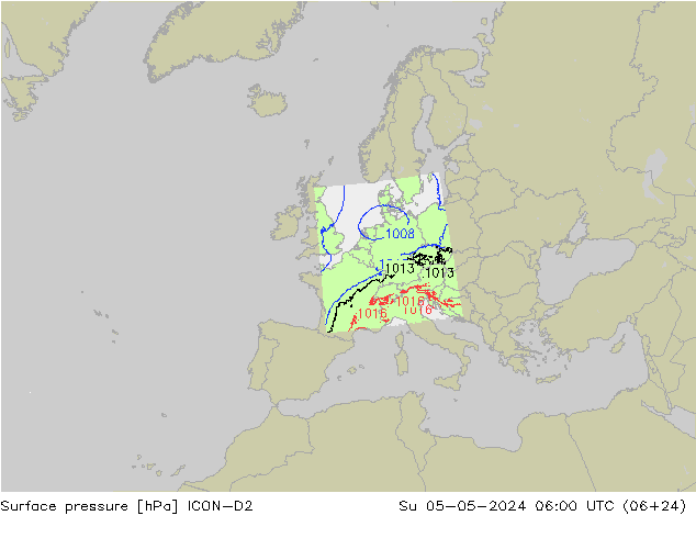 ciśnienie ICON-D2 nie. 05.05.2024 06 UTC
