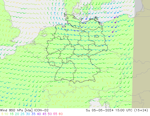  850 hPa ICON-D2  05.05.2024 15 UTC