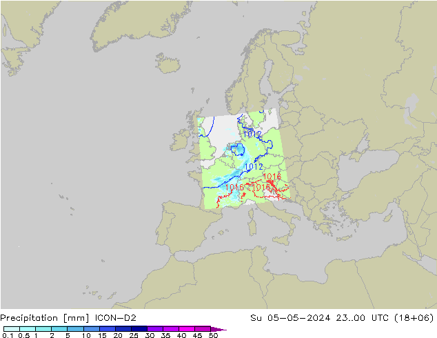 Précipitation ICON-D2 dim 05.05.2024 00 UTC