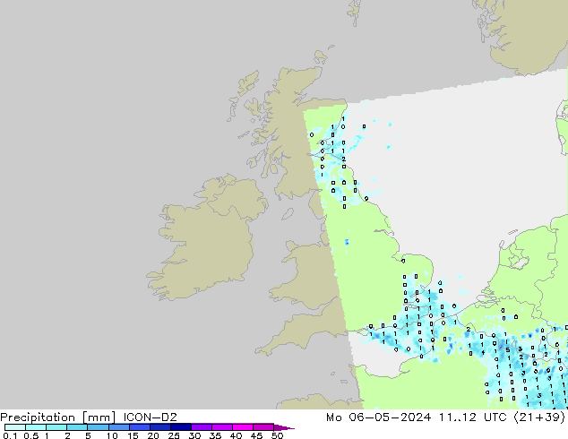 осадки ICON-D2 пн 06.05.2024 12 UTC