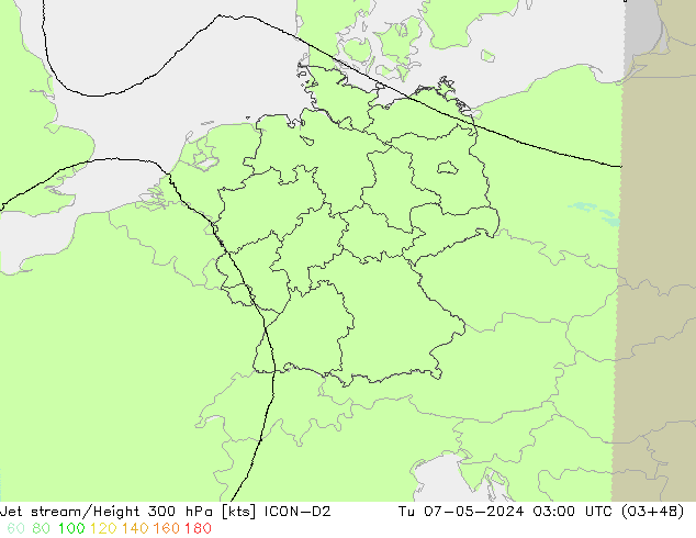 Courant-jet ICON-D2 mar 07.05.2024 03 UTC