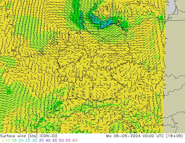  10 m ICON-D2  06.05.2024 00 UTC