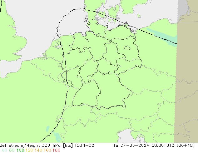 Courant-jet ICON-D2 mar 07.05.2024 00 UTC