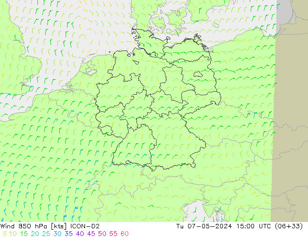  850 hPa ICON-D2  07.05.2024 15 UTC