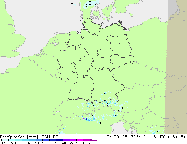 opad ICON-D2 czw. 09.05.2024 15 UTC