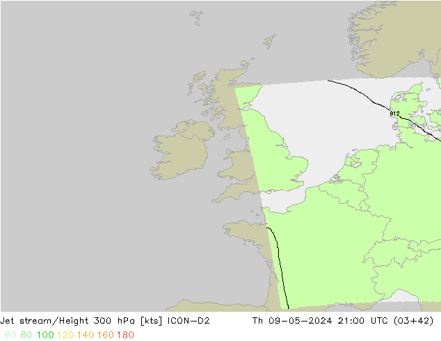 Courant-jet ICON-D2 jeu 09.05.2024 21 UTC