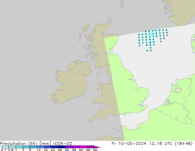 Nied. akkumuliert (6Std) ICON-D2 Fr 10.05.2024 18 UTC