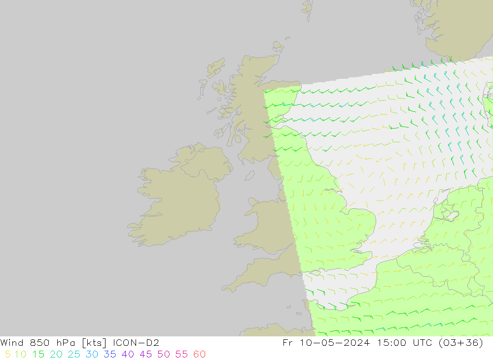 Rüzgar 850 hPa ICON-D2 Cu 10.05.2024 15 UTC